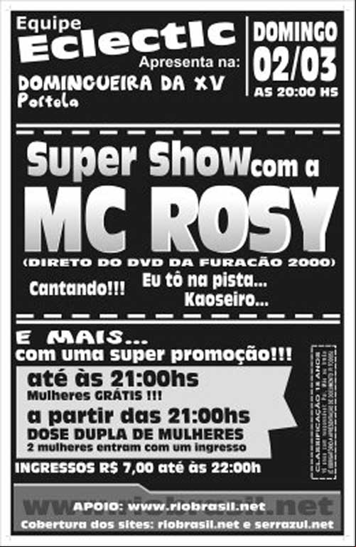 Mc Rosy na Domingueira da XV