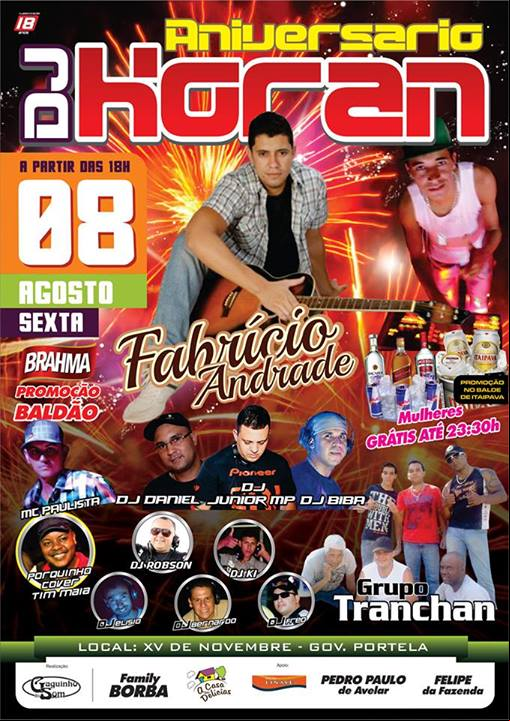 ANIVERSÁRIO DO DJ KORAN NA XV