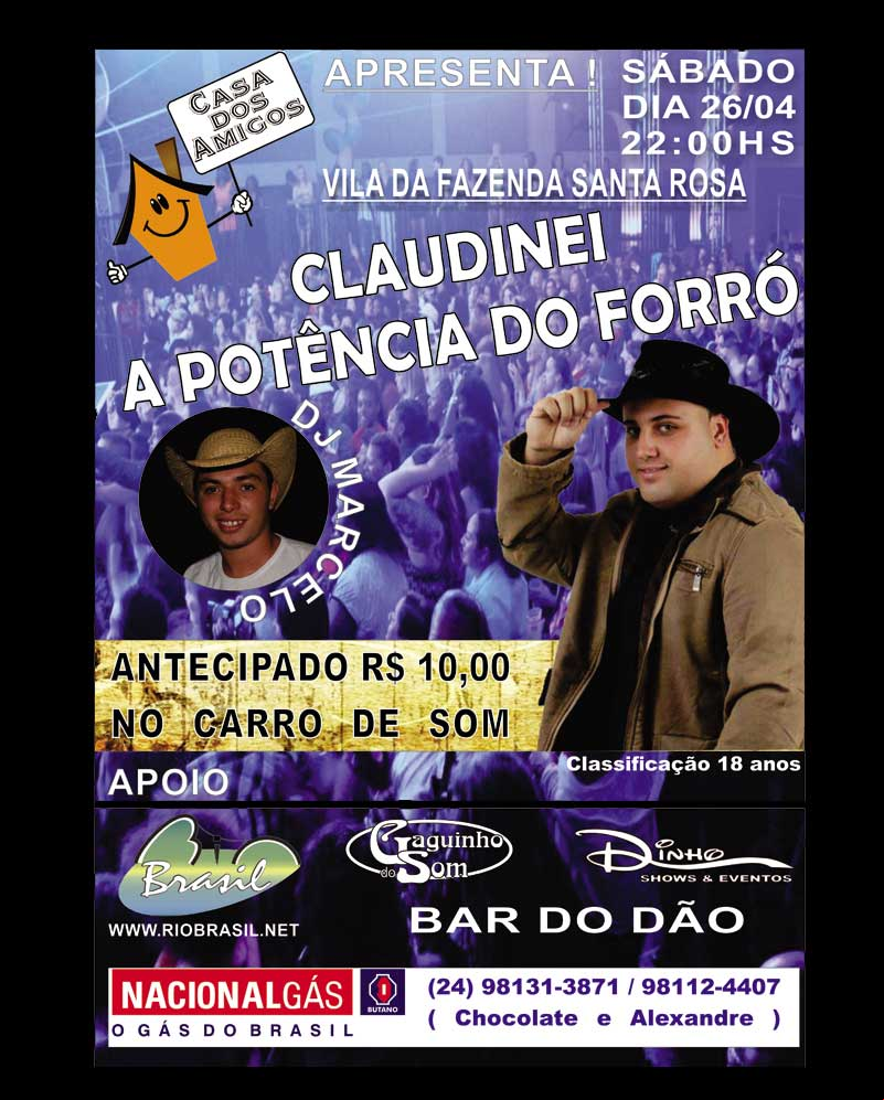 CLAUDINEI NA SANTA ROSA - NA CASA DOS AM