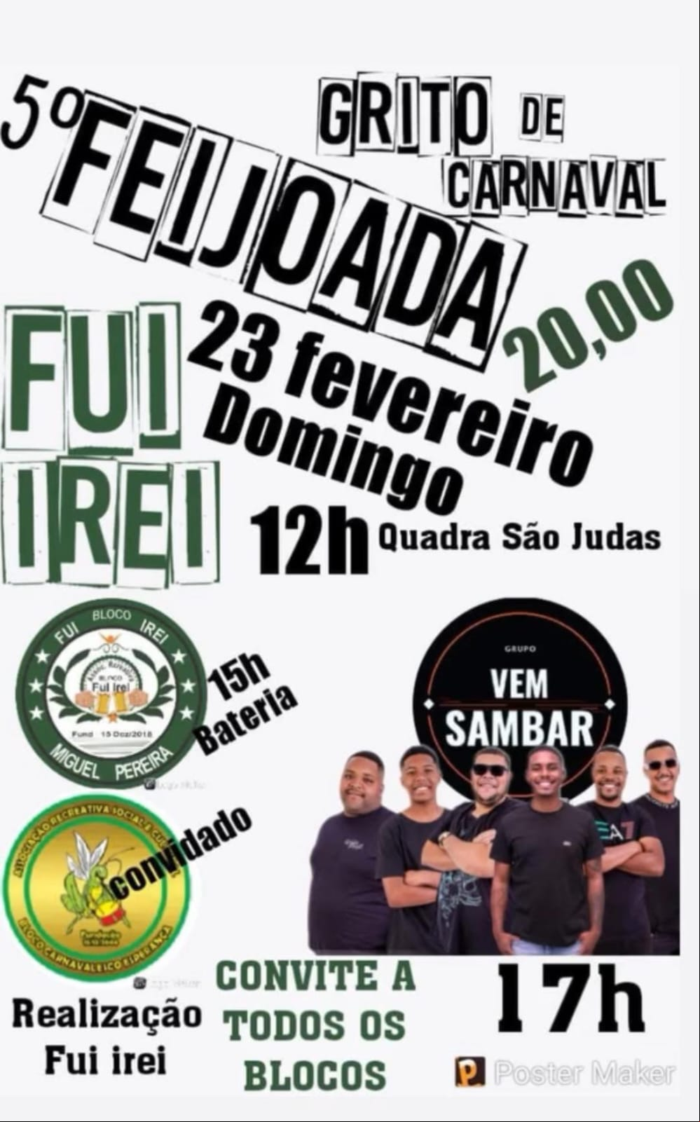5ª FEIJOADA NO GRITO DE CARNAVAL DO BLOC